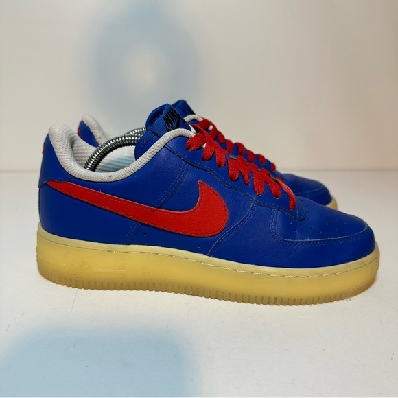 Nike By You ID Air Force 1 Low Blue Red Yellow AQ3778-994 Women Sz 7 (169 Box 20 - Picture 1 of 9
